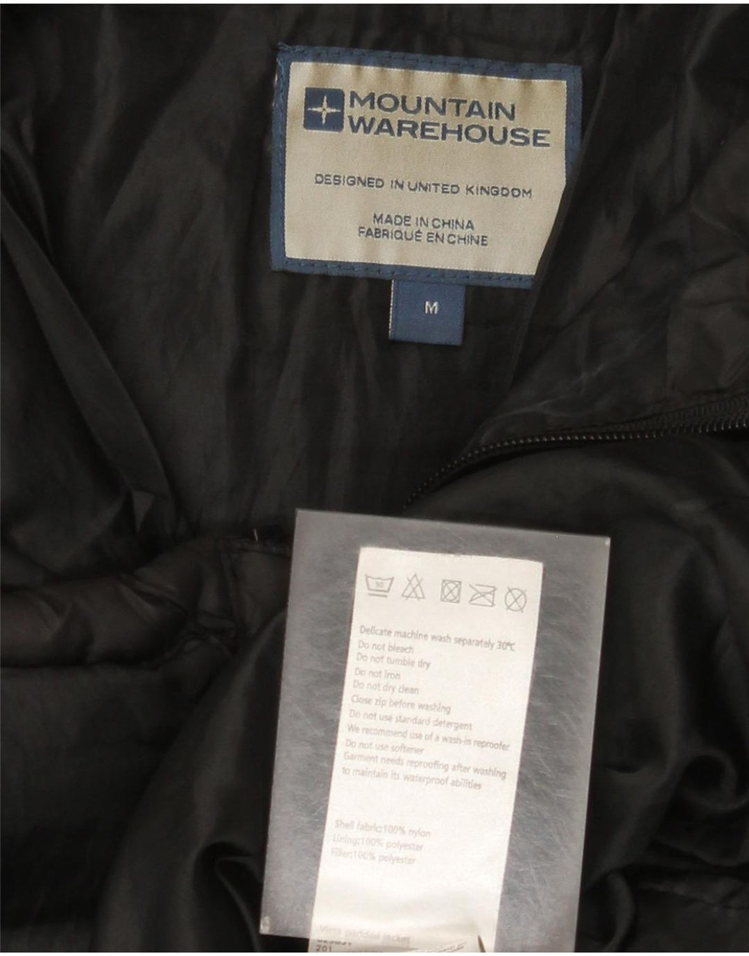 Mountain Warehouse Muška podstavljena jakna UK 38 Srednji crni najlon