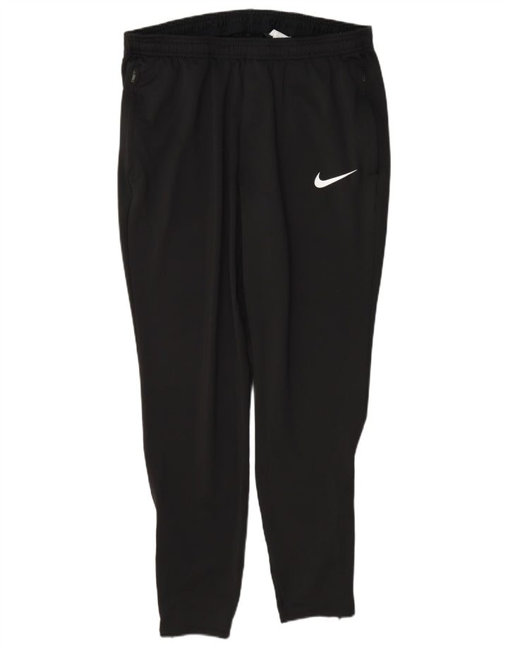 Nike muške Dri Fit uske hlače za trenirku, velike crne poliesterske blokove