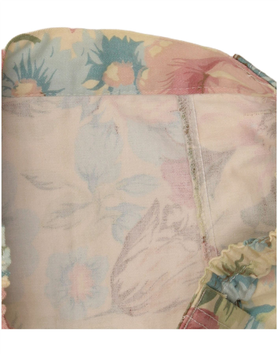 VINTAGE ženska ravna suknja visokog struka W30 srednje žuta cvjetna