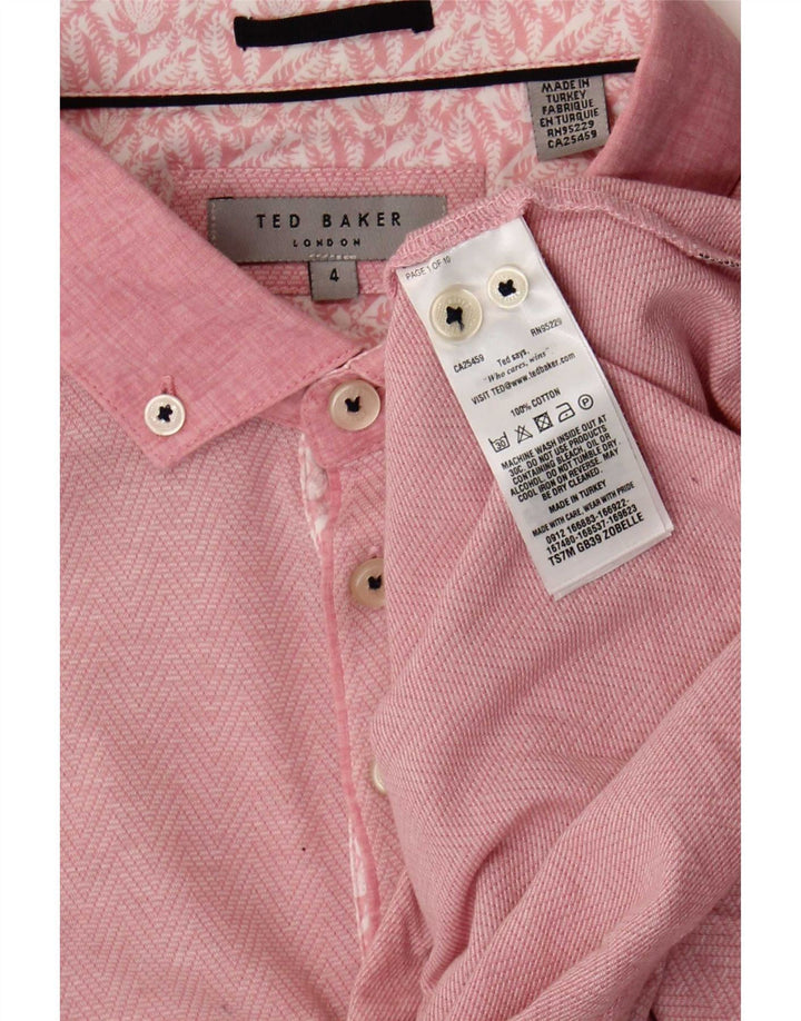 Ted Baker muška polo majica veličine 4, pamuk, veliki ružičasti ševron