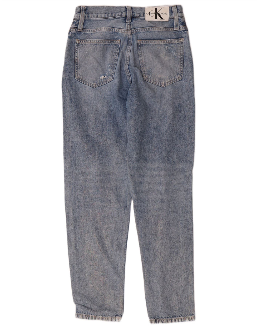 Ženske sužene traperice visokog struka Calvin Klein W26 L28 Blue Grunge