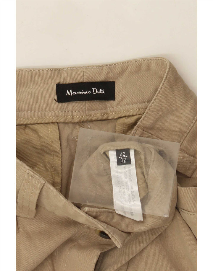 Ženske ležerne hlače Massimo Dutti Bootcut EU 42 Large W32 L32 Bež