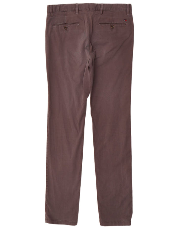 TOMMY HILFIGER Muške uske chino hlače W33 L34 Sivi pamuk