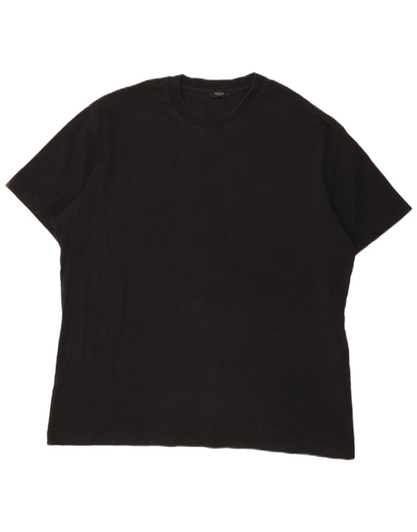 Massimo Dutti muška majica kratkih rukava 2XL crni pamuk