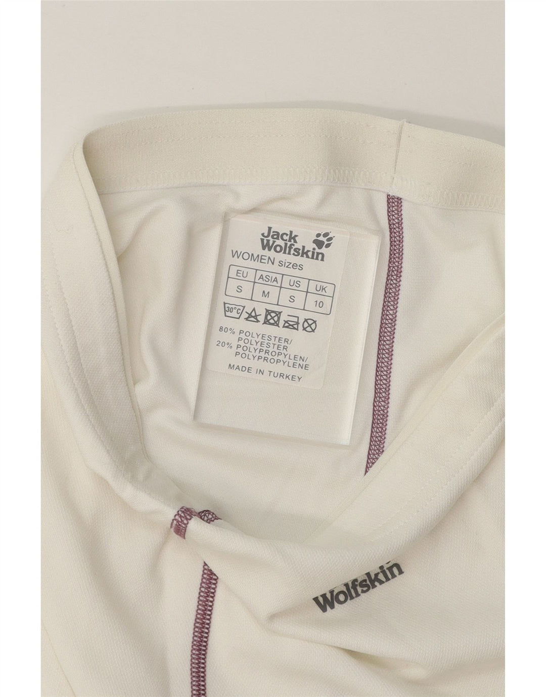 JACK WOLFSKIN Womens Leggings UK 10 Small  White Polyester Vintage Jack Wolfskin and Second-Hand Jack Wolfskin from Messina Hembry 