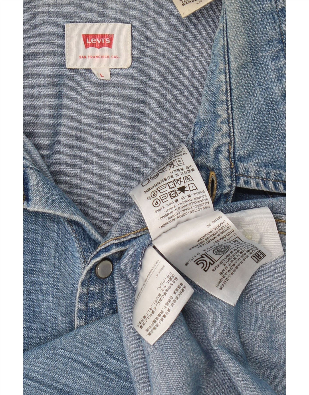 LEVI'S muška traper košulja velika plava pamuk