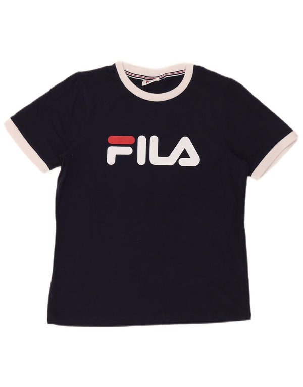 Fila Ženska majica kratkih rukava s grafičkim motivima UK 14 srednje tamnoplavi pamuk