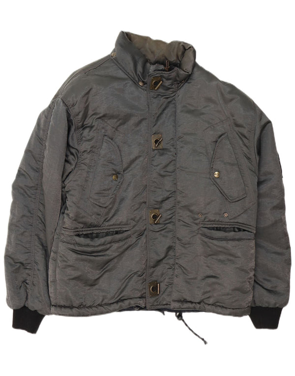 Quarry Mens Windbreaker Jacket UK 38 Medium Grey Colourblock Polyamide