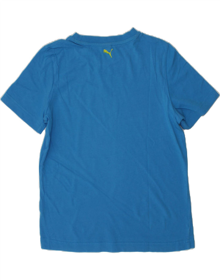 PUMA Boys Graphic T-Shirt Top 11-12 Years Blue Vintage Puma and Second-Hand Puma from Messina Hembry 