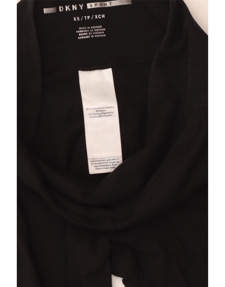Dkny ženske grafičke tajice UK 4 XS crni pamuk