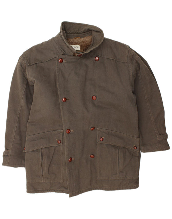 VINTAGE Muška šerpa jakna UK 40 Veliki smeđi pamuk