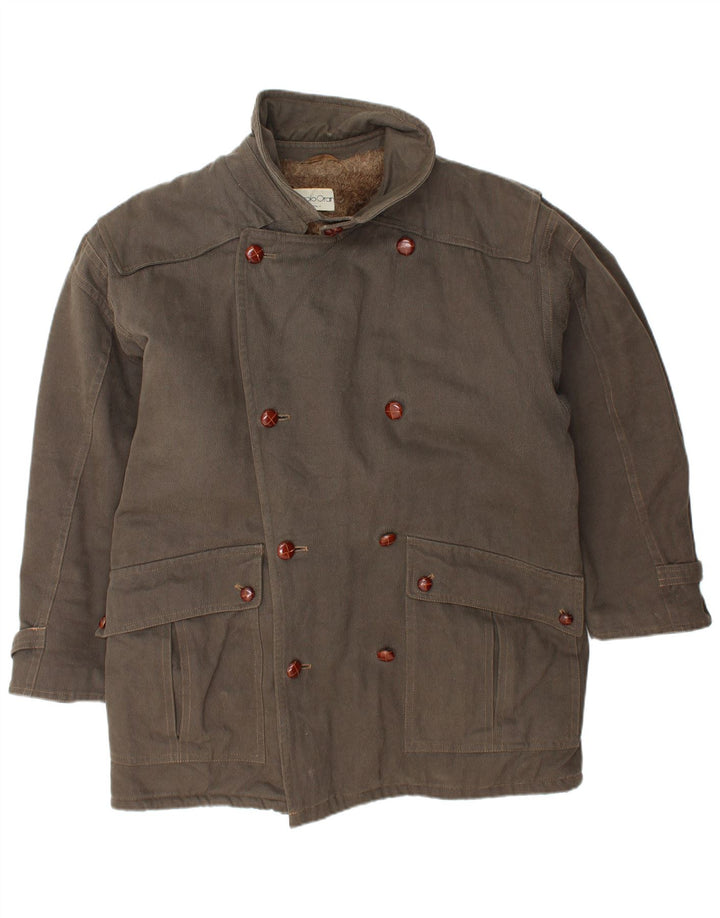 VINTAGE Muška šerpa jakna UK 40 Veliki smeđi pamuk