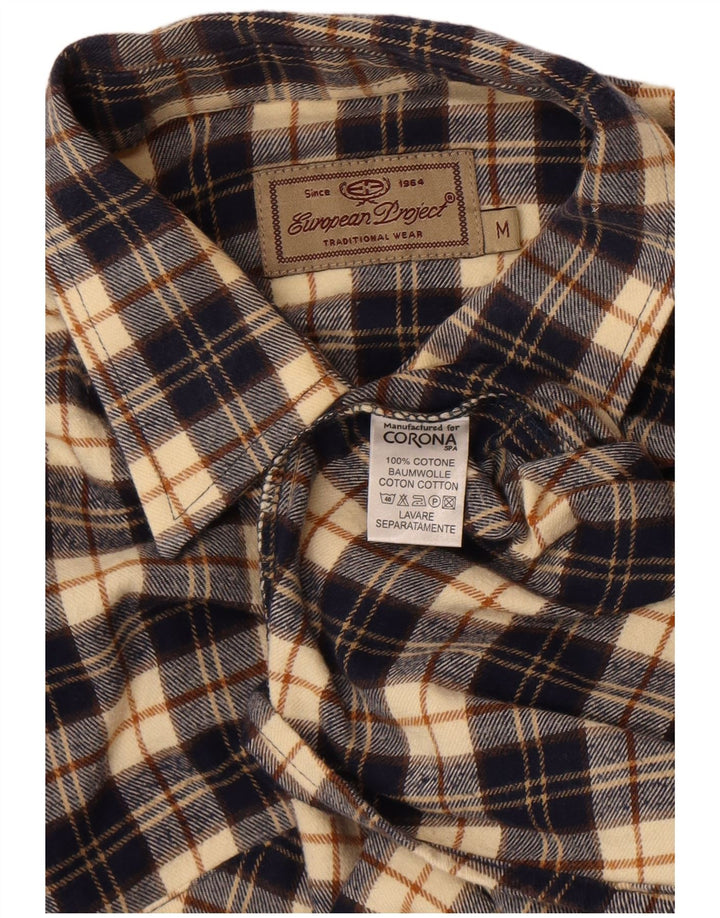 European Project muška flanelska košulja srednje tamnoplave karirane boje