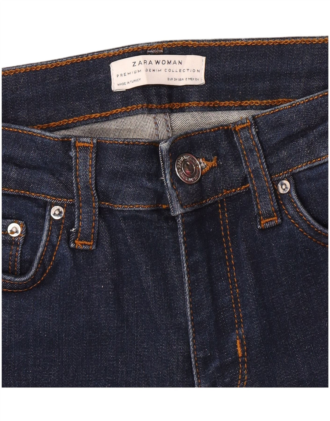 Zara ženske lepršave traperice EU 34 2XS W24 L31 tamnoplave