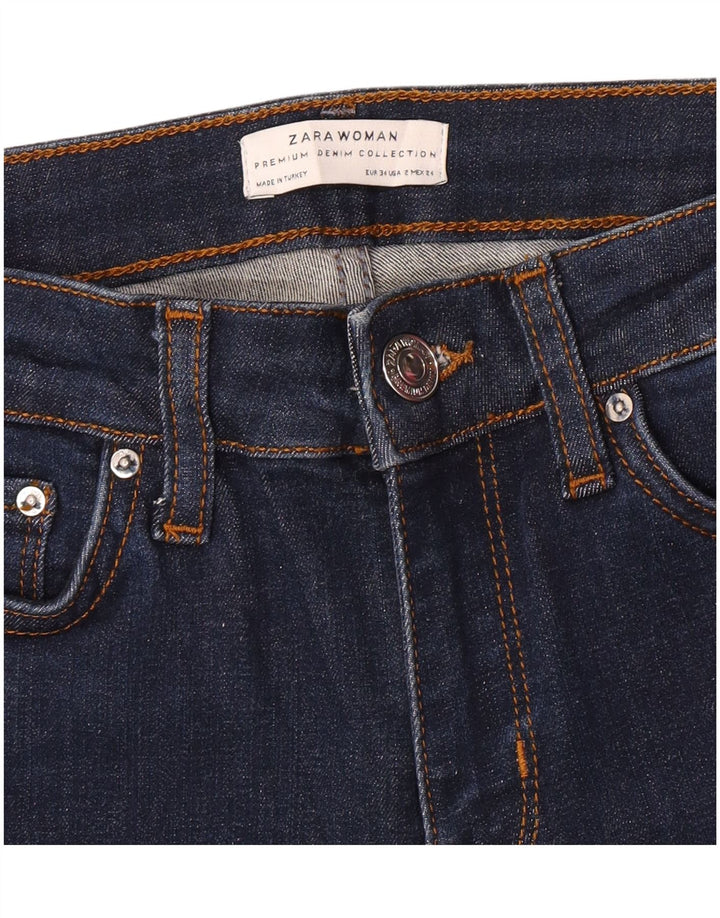 Zara ženske lepršave traperice EU 34 2XS W24 L31 tamnoplave