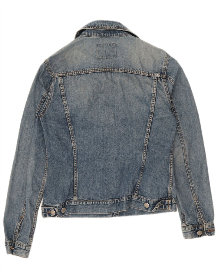 Sisley ženska traper jakna UK 10 Small Blue Cotton