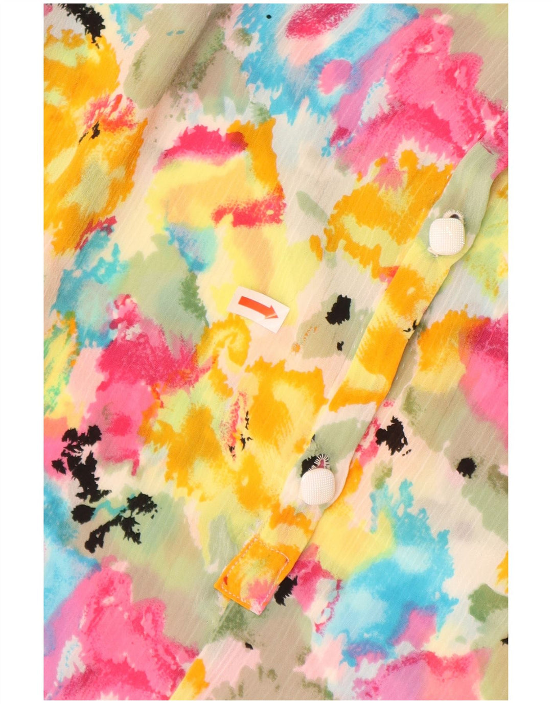 VINTAGE Ženska košulja kratkih rukava Bluza UK 16 Velika šarena kravata