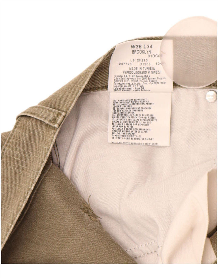 LEE muške Brooklyn ravne traperice W36 L31 Kaki pamuk