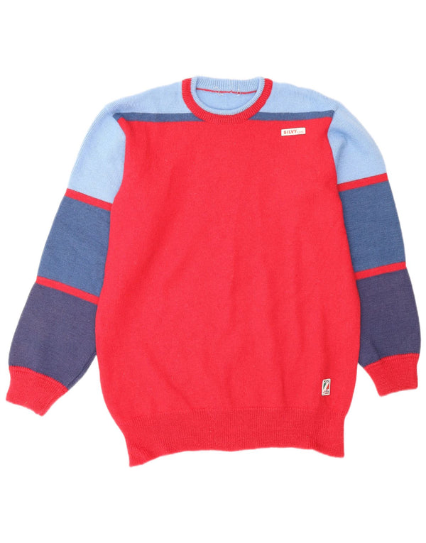 SILVY muški džemper s okruglim izrezom IT 54 XL crvena vunena boja