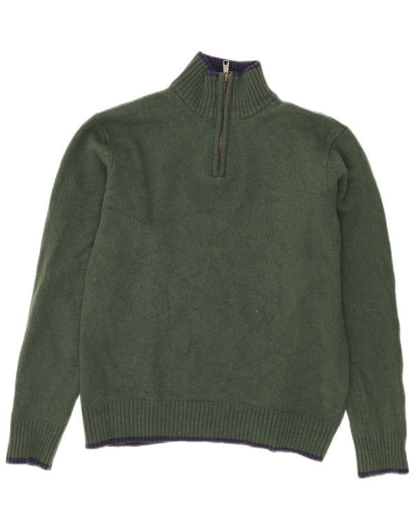 FILA ženski džemper s izrezom s patentnim zatvaračem UK 18 XL Kaki janjeća vuna