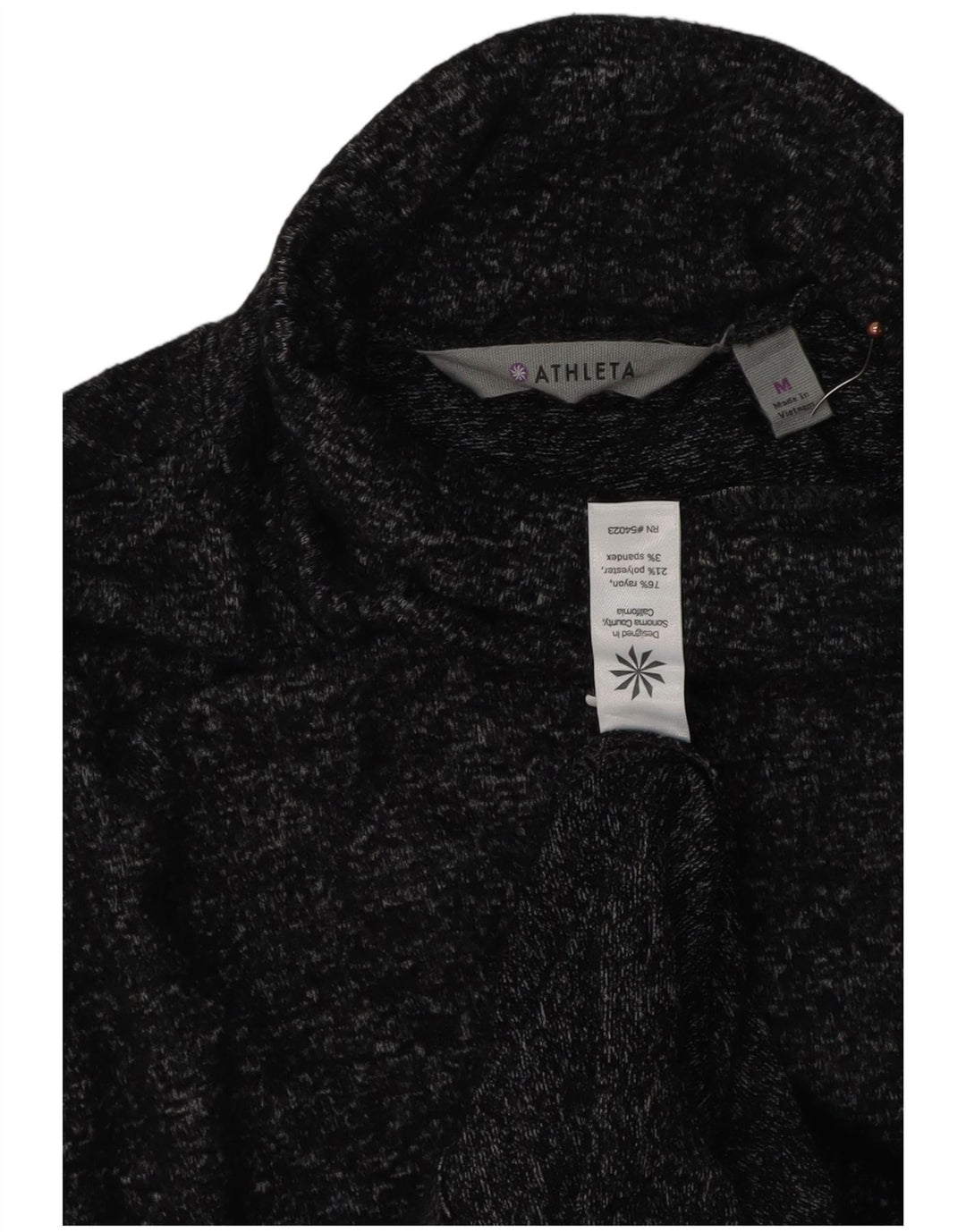 Athleta ženska džemperi haljina s rol izrezom UK 14 Srednje tamnoplava prošarana svila