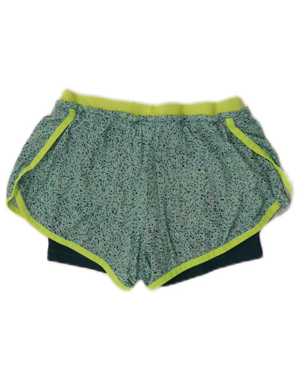 Nike Ženske Dri Fit Sportske Kratke Hlače UK 6 XS Green Flecked Poliester