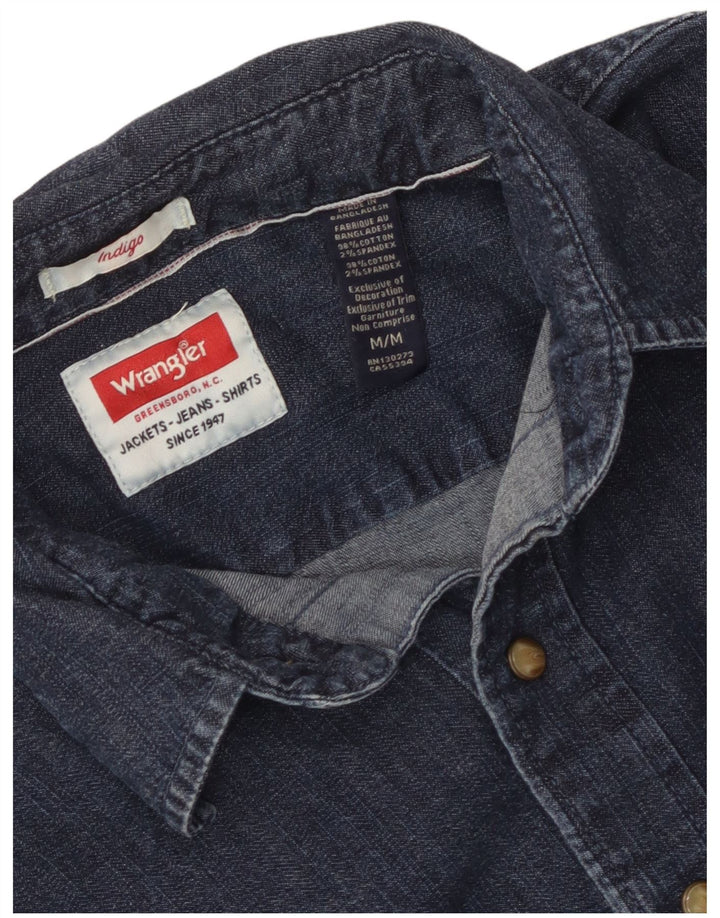 Wrangler muška indigo traper košulja Srednje tamnoplavi pamuk