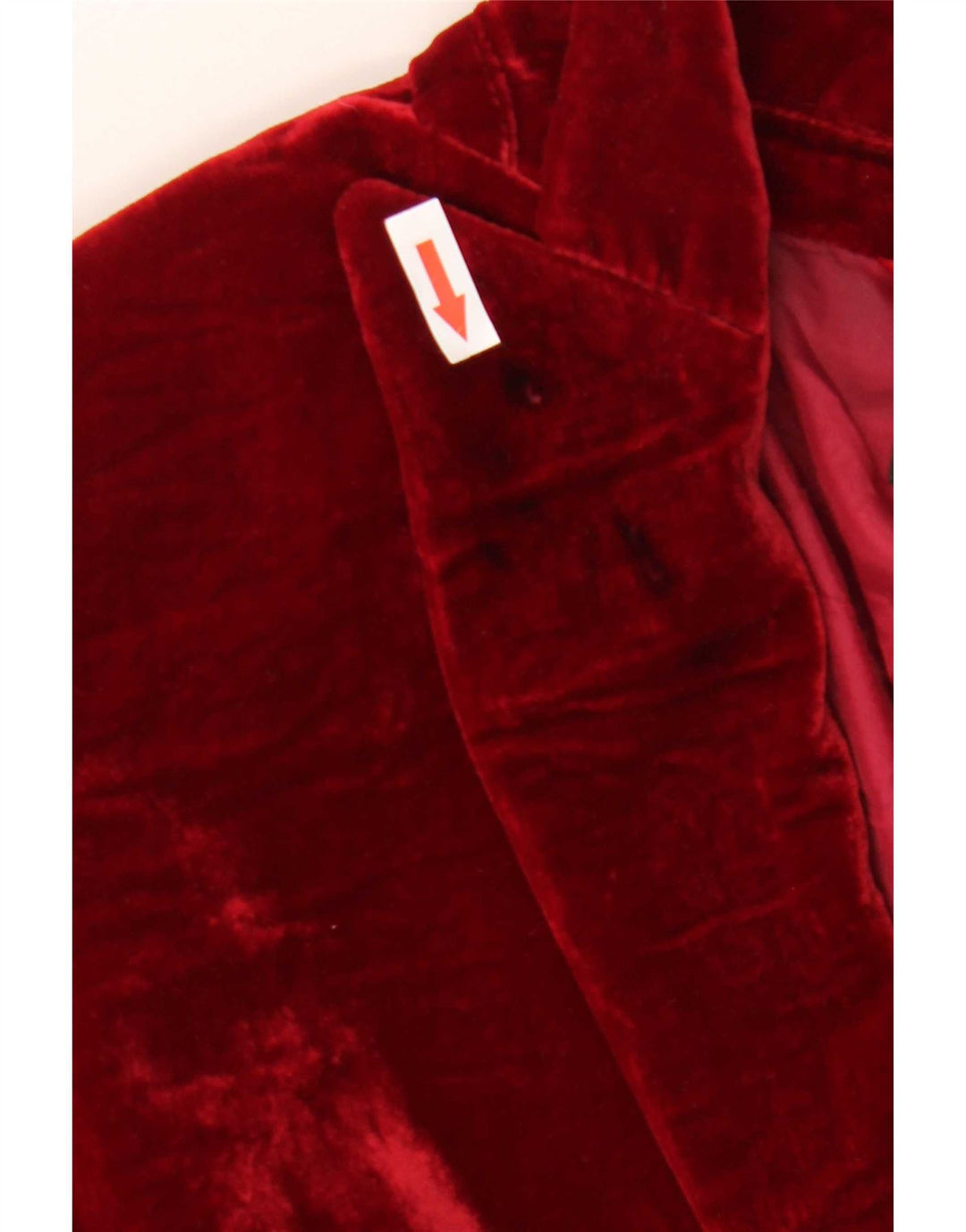 Massimo Dutti Ženska baršunasta jakna sa 1 gumbom EU 44 XL crvena viskoza