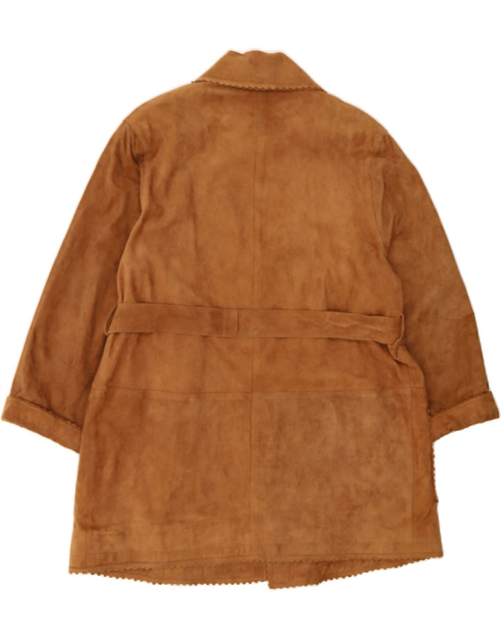 FENDISSIME Mens Suede Jacket UK 40 Large Brown Vintage Fendissime and Second-Hand Fendissime from Messina Hembry 