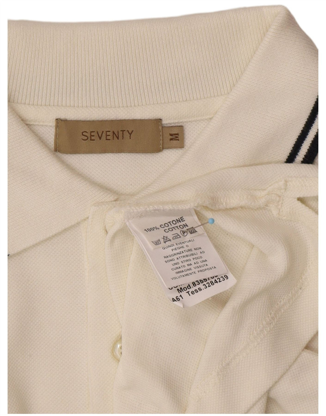 SEVENTY Muška polo majica srednje bijele boje od pamuka