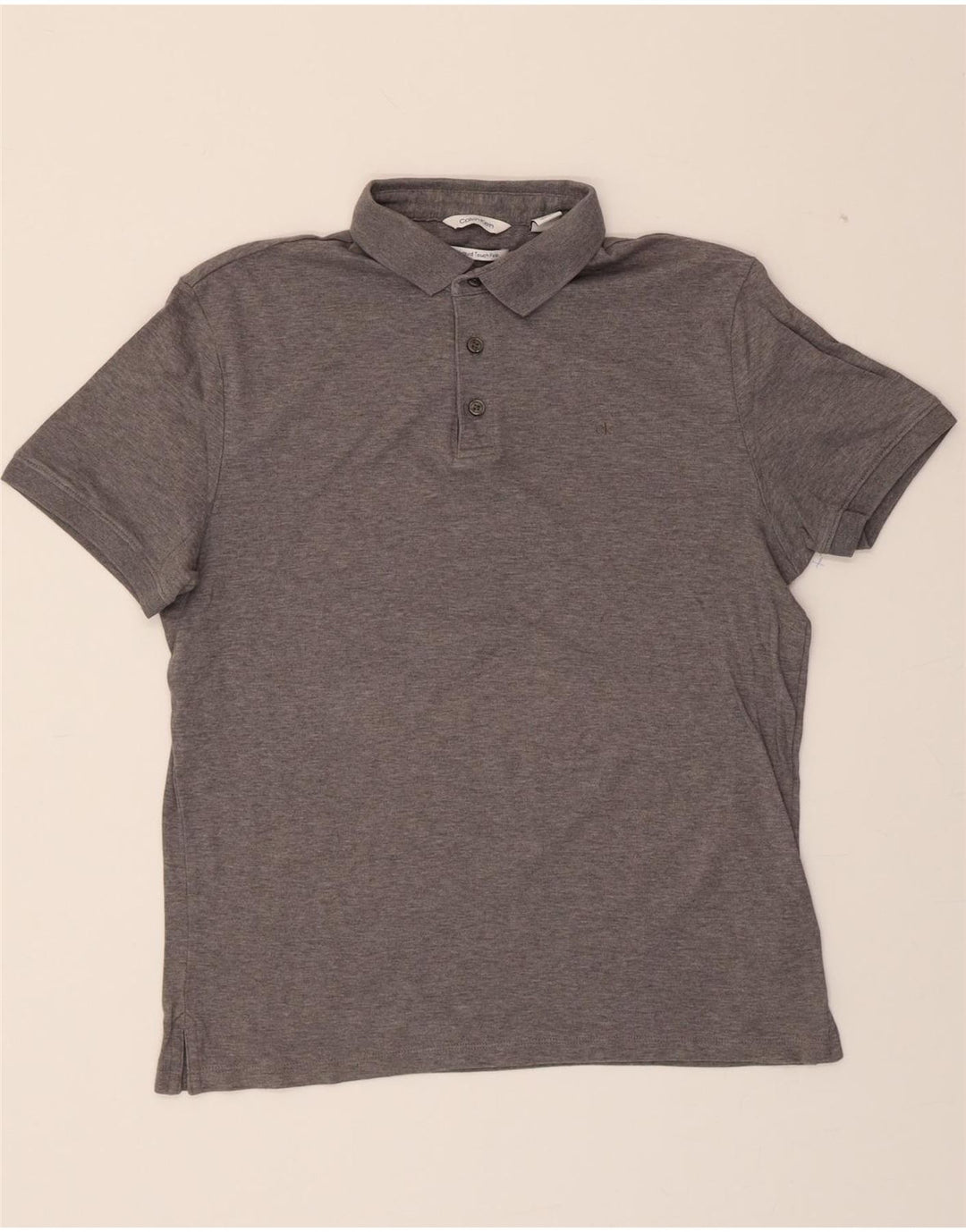 CALVIN KLEIN Mens Polo Shirt Small Grey Cotton Vintage Calvin Klein and Second-Hand Calvin Klein from Messina Hembry 