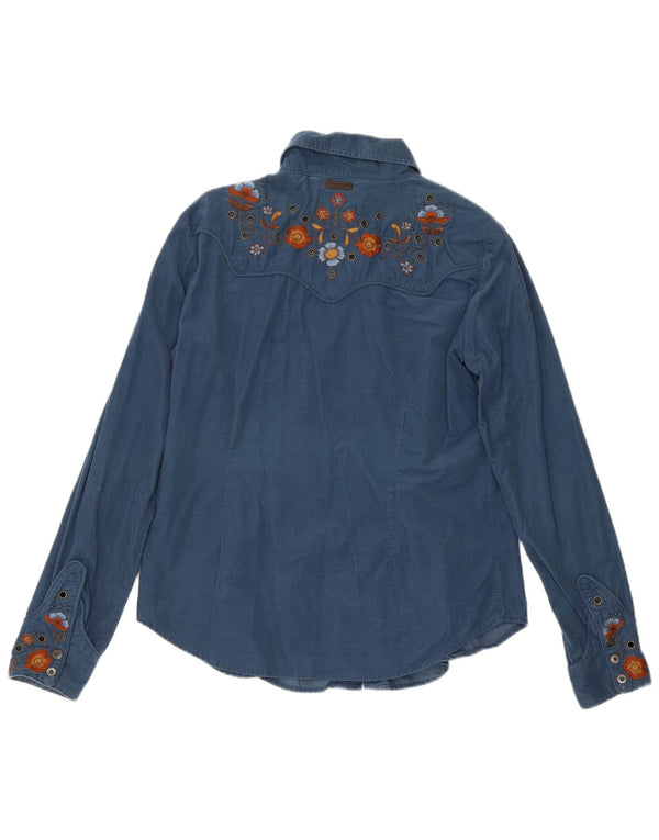 Marlboro Classics Ženska košulja dugih rukava UK 16 Large Blue Floral Western