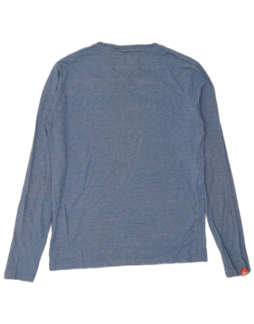 Superdry muška majica dugih rukava, srednje plavi flekasti pamuk