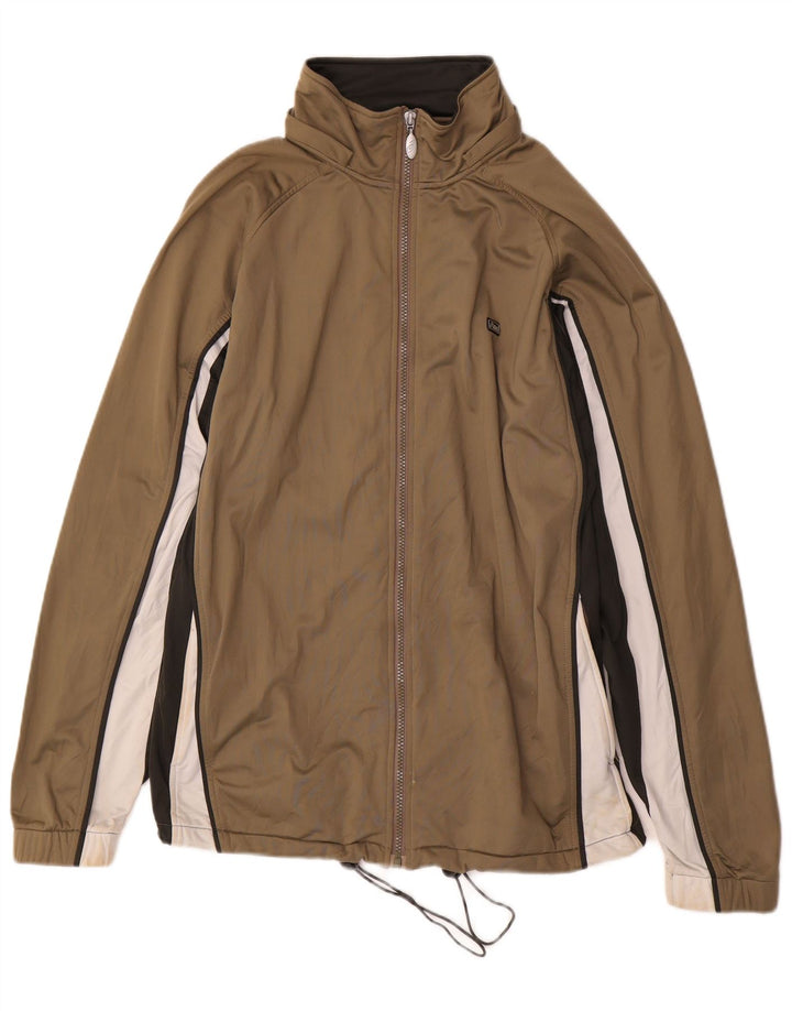 Asics muška gornja jakna trenirke srednje boje kaki poliester