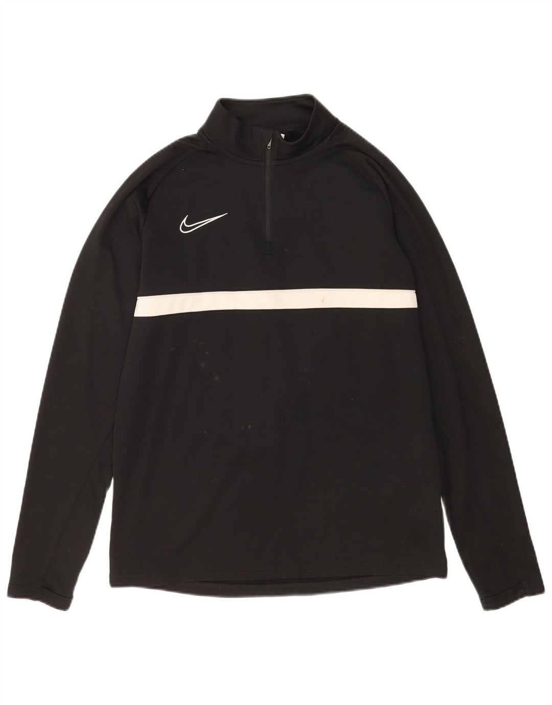 Nike Dri Fit majica s izrezom na patent i gornji dio trenirke srednje crne boje