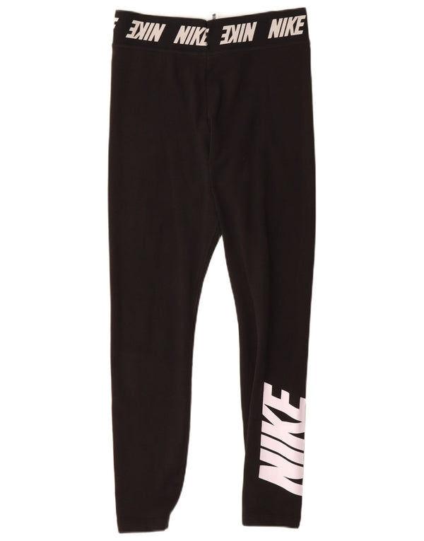 Nike ženske grafičke tajice UK 12 Srednje crni pamuk