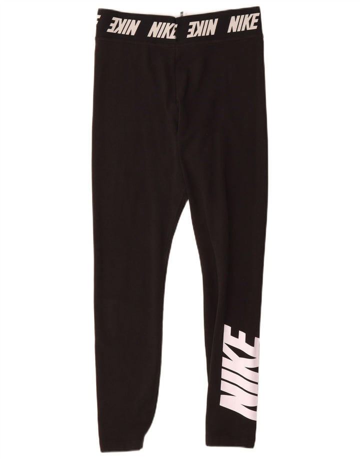Nike ženske grafičke tajice UK 12 Srednje crni pamuk