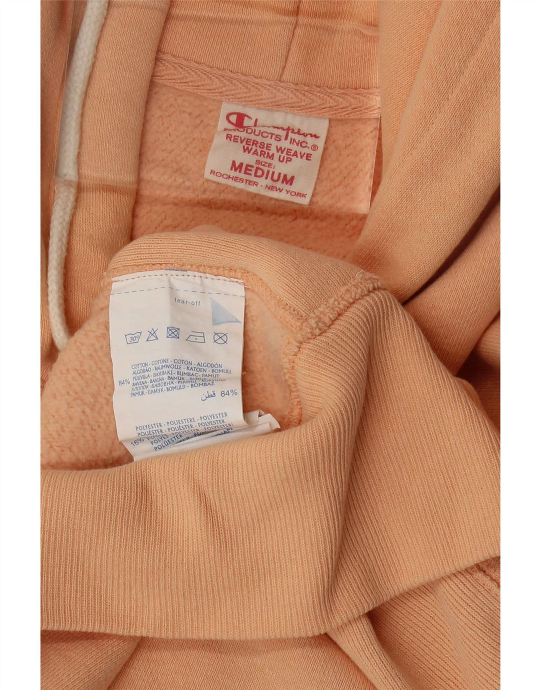 CHAMPION Muška majica s kapuljačom Srednje narančasti pamuk