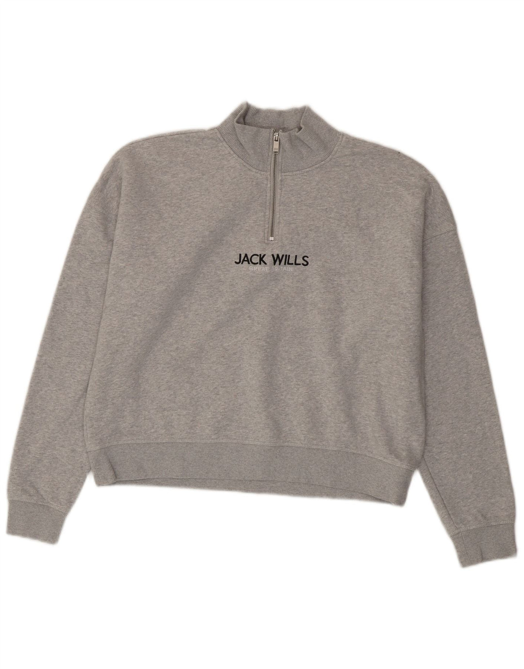 Jack Wills Ženska prekomjerna trenirka s grafičkim motivima UK 12 srednje siva
