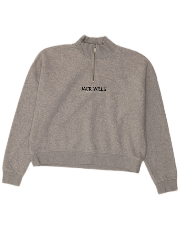 Jack Wills Ženska prekomjerna trenirka s grafičkim motivima UK 12 srednje siva