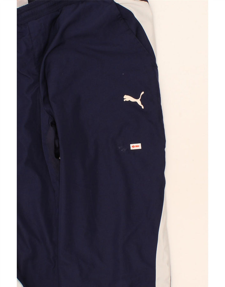 PUMA Womens Tracksuit Trousers UK 12 Medium Navy Blue Colourblock Vintage Puma and Second-Hand Puma from Messina Hembry 