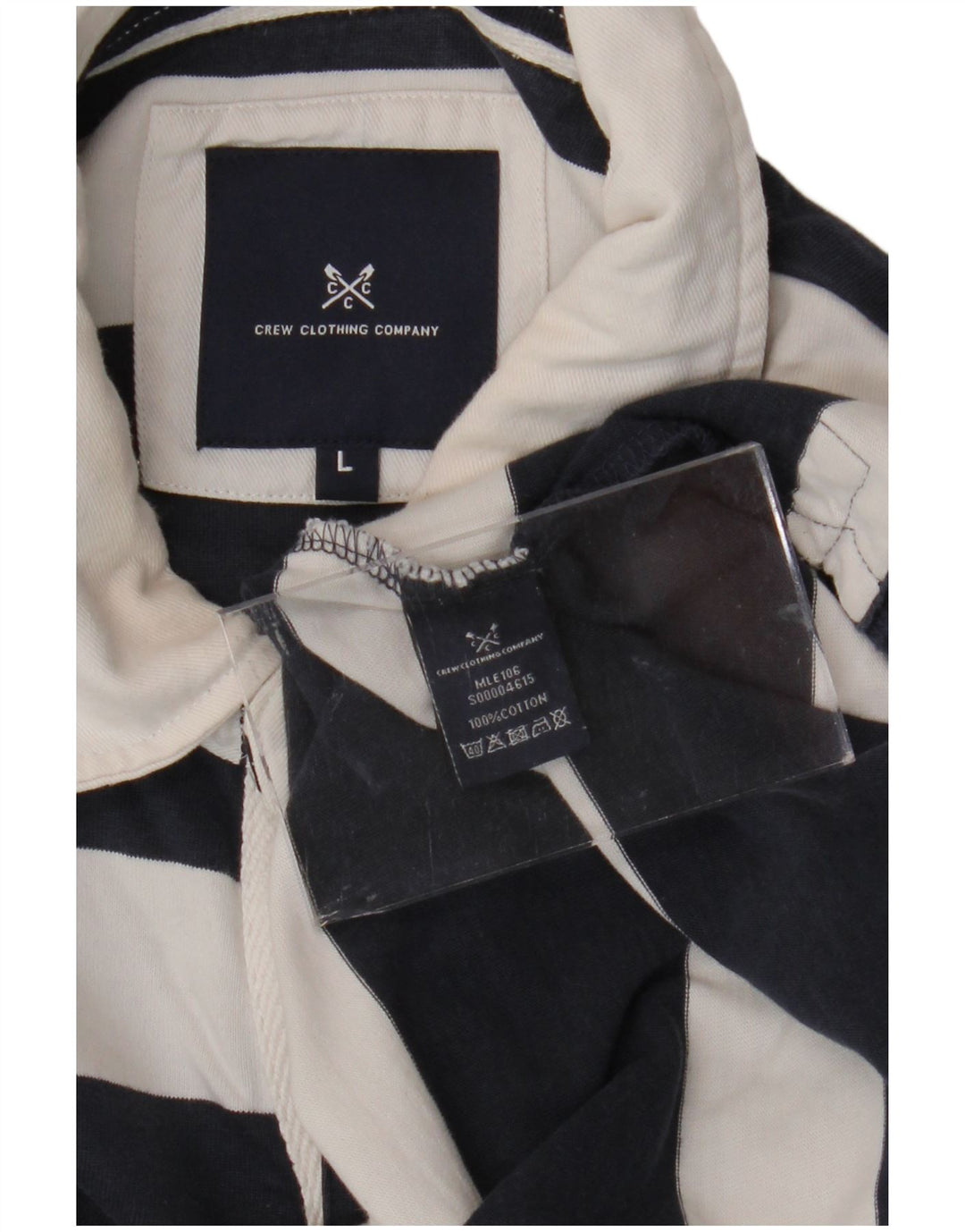 CREW ODJEĆA Muška ragbi polo majica dugih rukava velika tamnoplava na pruge