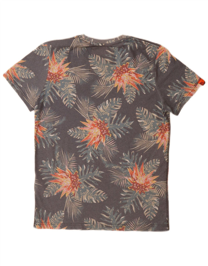 Superdry muška majica s grafičkim motivima, veliki sivi cvjetni poliester