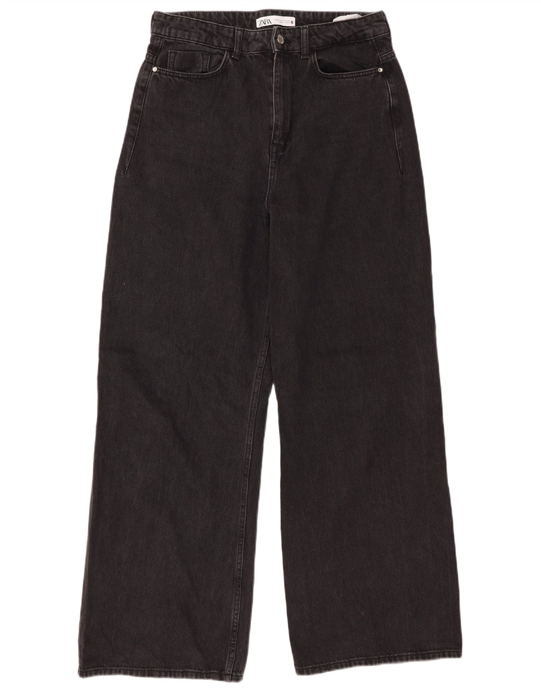 Zara ženske široke traperice EU 40 srednje W30 L31 crne