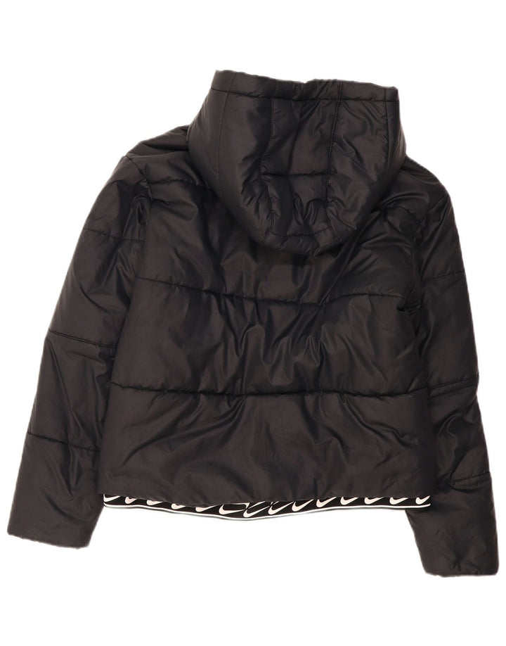 Nike ženska podstavljena jakna s kapuljačom UK 14 srednje crne boje od poliestera