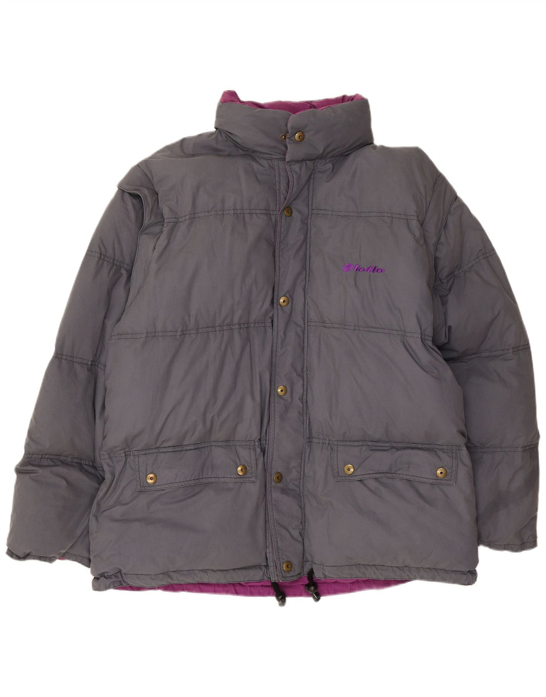 Lotto muška reverzibilna podstavljena jakna UK 42 XL sivi poliester