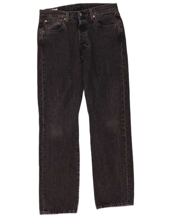 LEVI'S muške 501 ravne traperice W32 L32 sivi pamuk