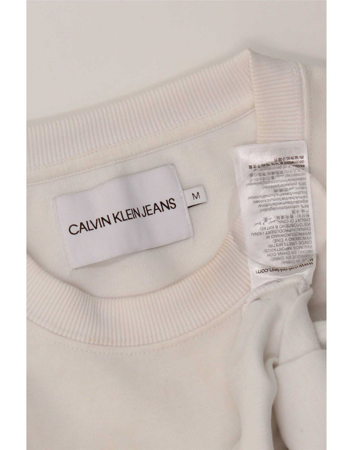 Calvin Klein Jeans Ženska majica s velikim džemperom UK 14 Srednje bijela