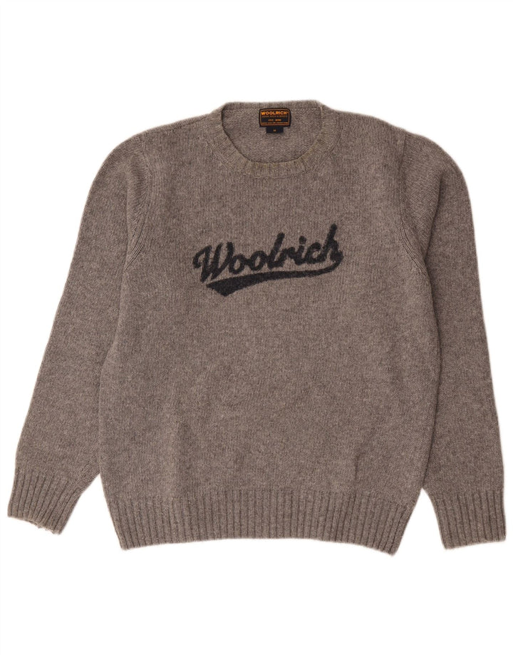 Woolrich muški džemper s grafičkim motivima srednje sive boje s pjegama