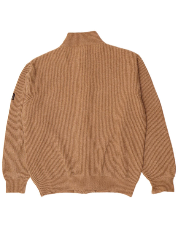 Navigare muški kardigan pulover Large Beige Lambswool